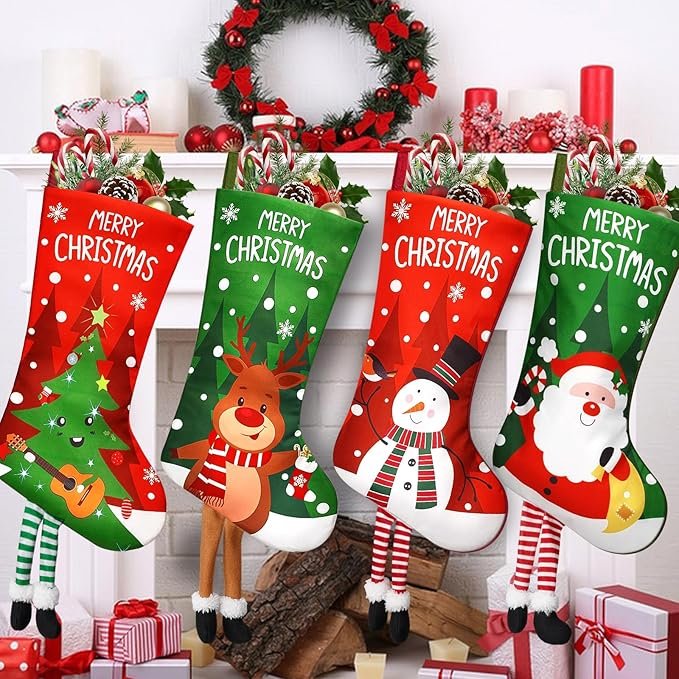 Christmas stocking ornament filled with miniature goodies