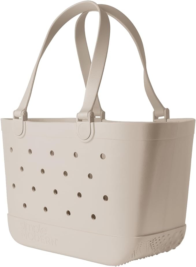 Beach tote that can be packed with essentials