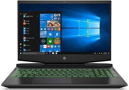 HP Pavilion Gaming 15-Inch Laptop with vibrant display and slim bezel