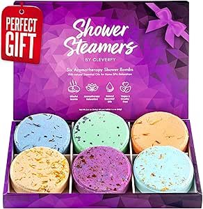 A purple box of aromatherapy shower steamers