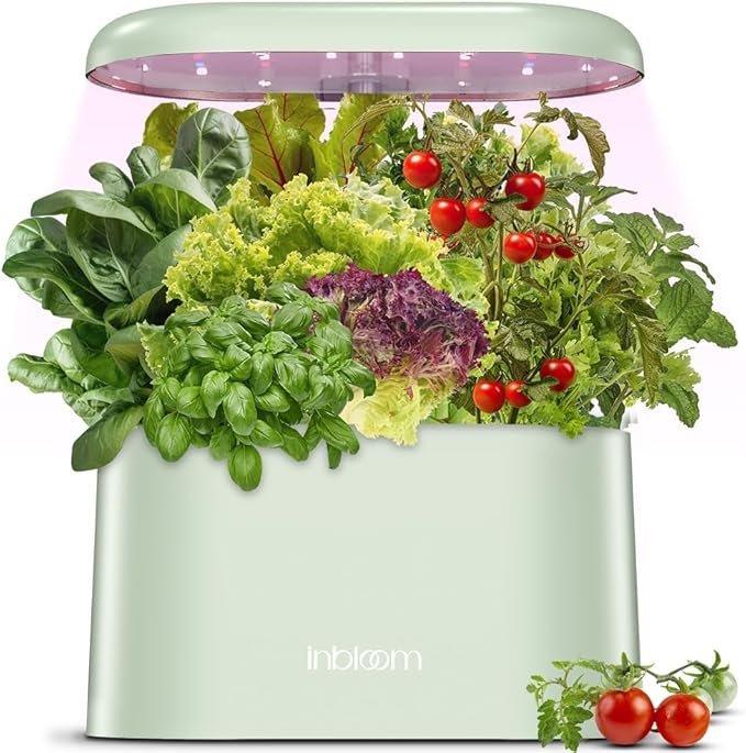 inBloom Hydroponics Growing System for herbs and vegetables with 5 pods