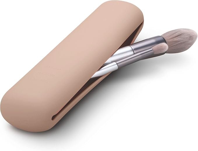 Silicone Brush Case storing makeup brushes securely for easy access