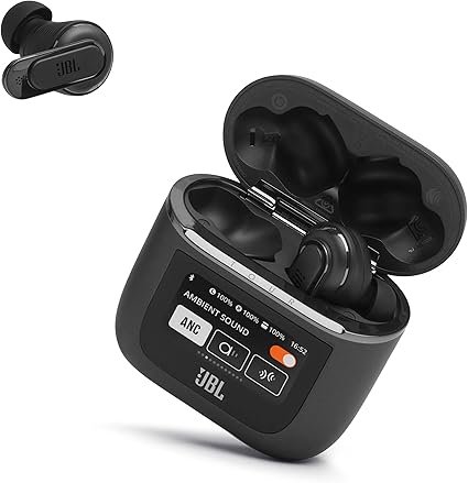 JBL Touchscreen Earbuds providing high-quality sound with touch controls