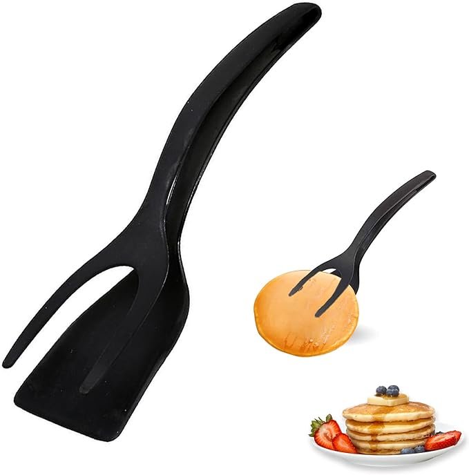 Flipping Spatula flipping pancakes in a frying pan with ease