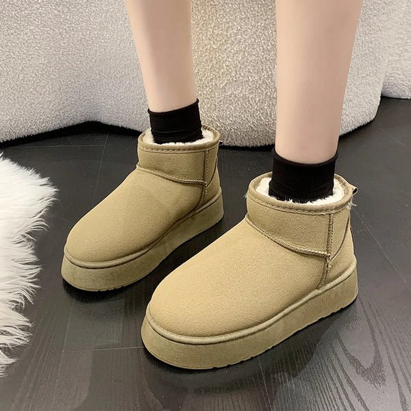 2024 New Classic Thickened Fluff Women's Snow Boots Comfortable Warm Ankle Boots Women Winter Ladies Shoes Chunky Botas Mujer